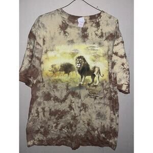 vintage Rainforest Cafe Lion shirt tie dye Orlando Large
